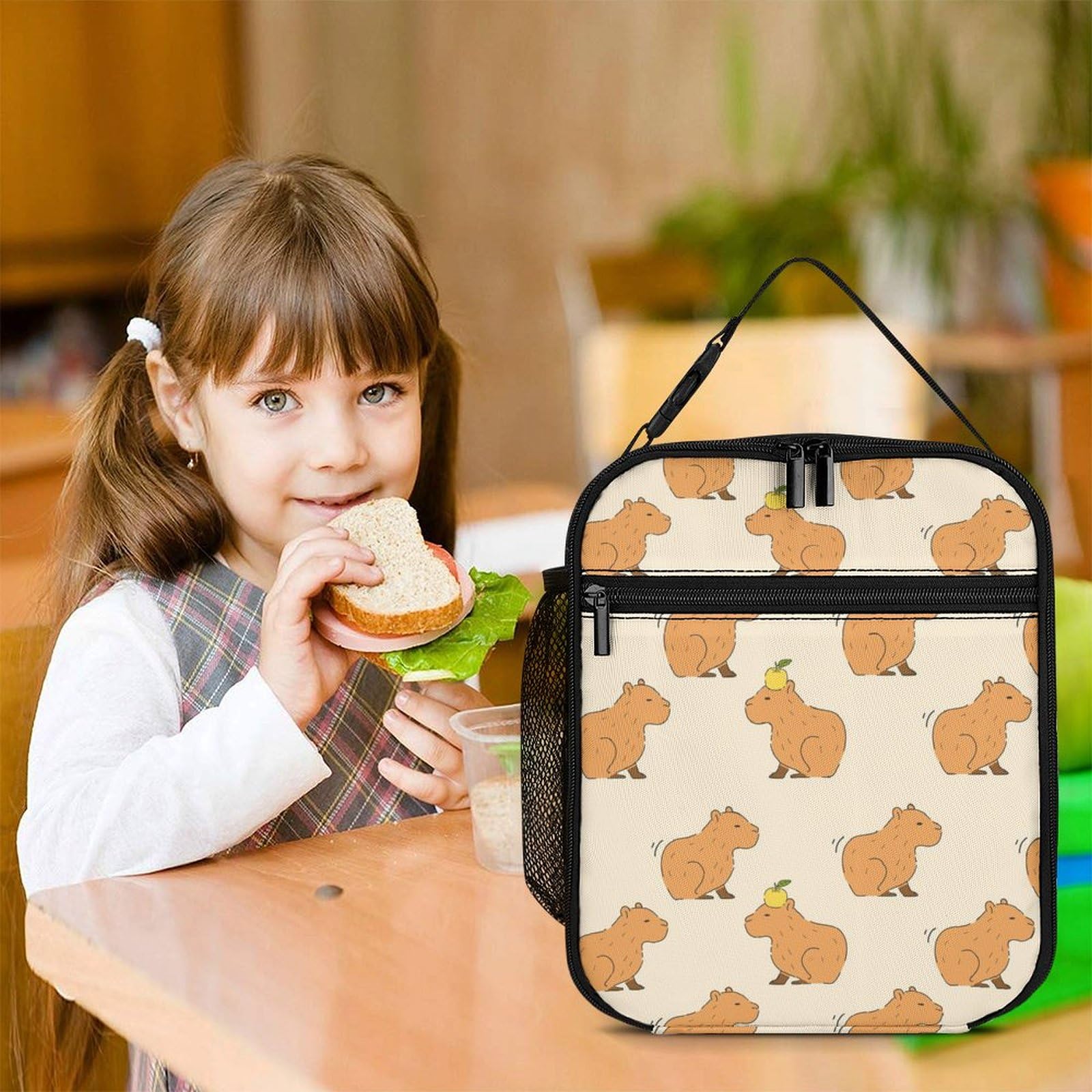 Amazon.com: Homieblanket Capybara Lunch Bag Insulated Reusable for