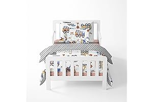 Bacati Construction Crib Bedding Set for Boys: A Sturdy Foundation for Sweet Slumbers