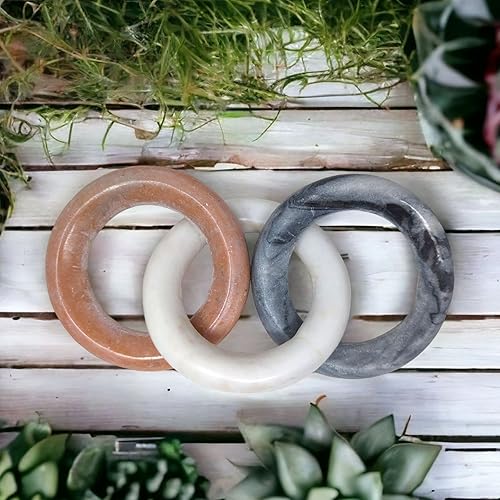 Miniatura 8 de Decoración de eslabones de cadena de mármol  Decoración elegante y única de mesa auxiliar para sala de estar  Decoración de mármol, decoración de