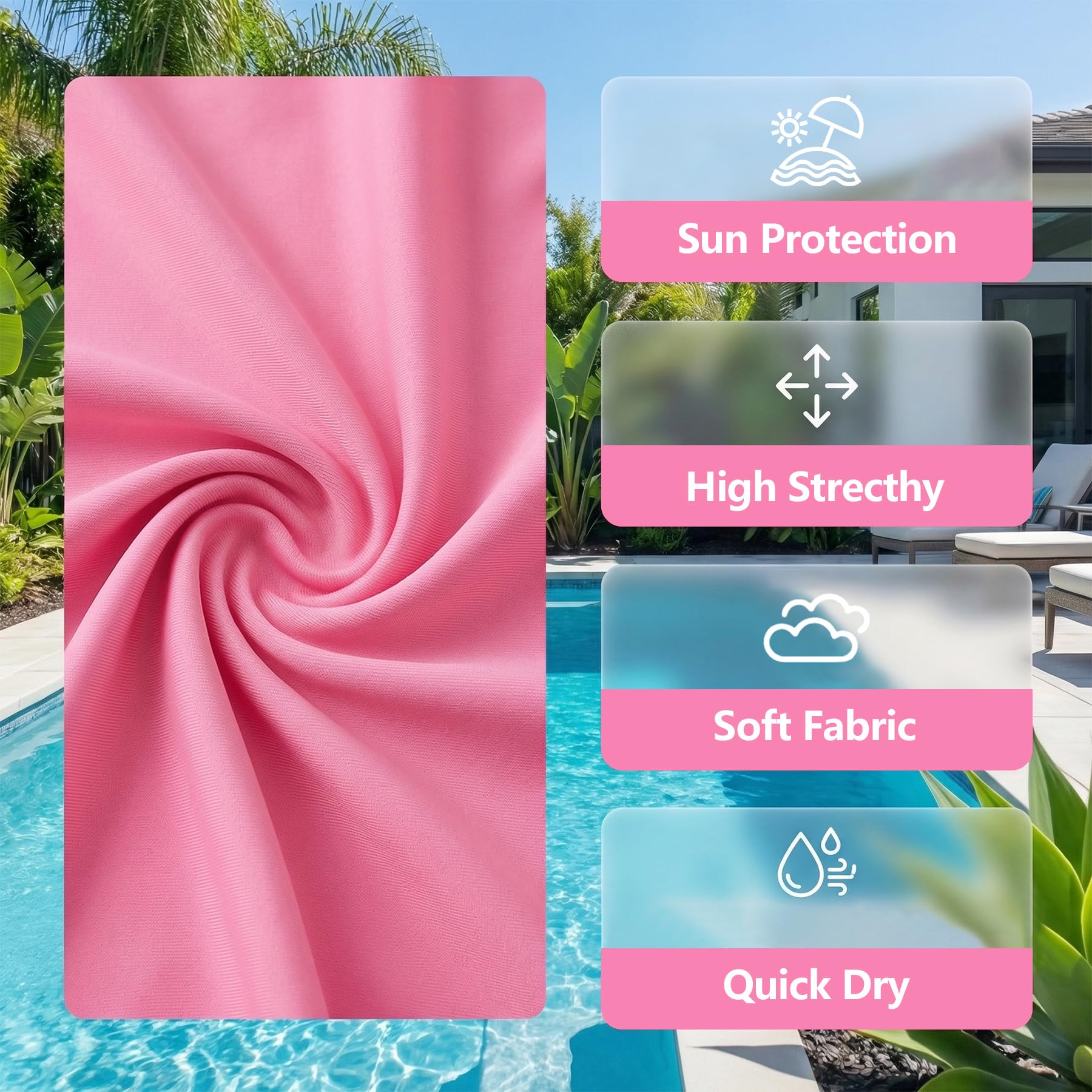 Maillot de Bain 3 en 1 pour Filles - Maillot de Bain Une Pièce à Manches Courtes avec Jupe et Bonnet de Bain, Séchage Rapide Plage Piscine Surf Maillots pour Enfants 4-12 Ans