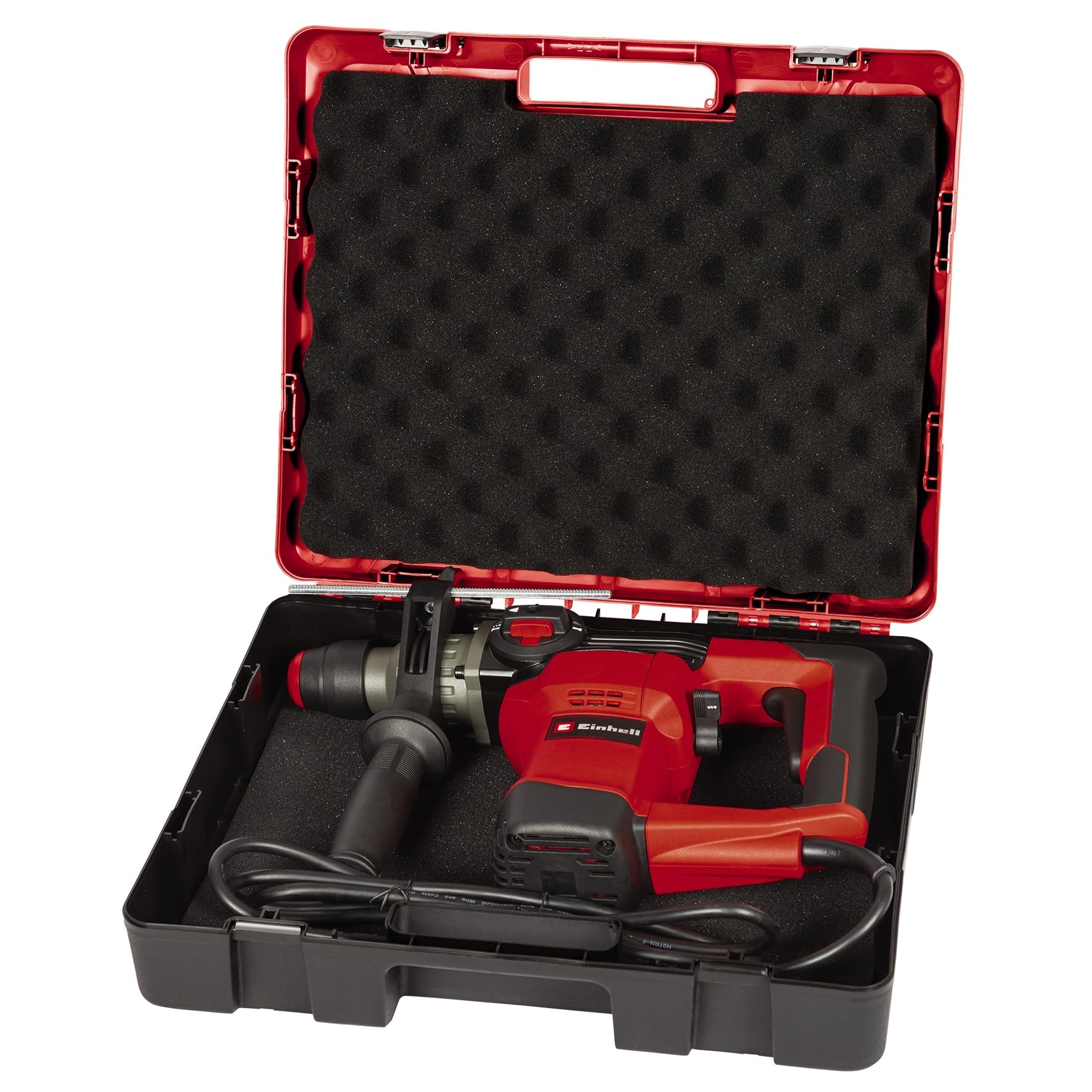 Einhell Martillo perforador TC-RH 28 3F (950 W, 3,5 J, mecanismo percutor neumático, SDS-plus, tope de profundidad, perforación/perforación con percusión/cincelado con fijación, incl. maletín)