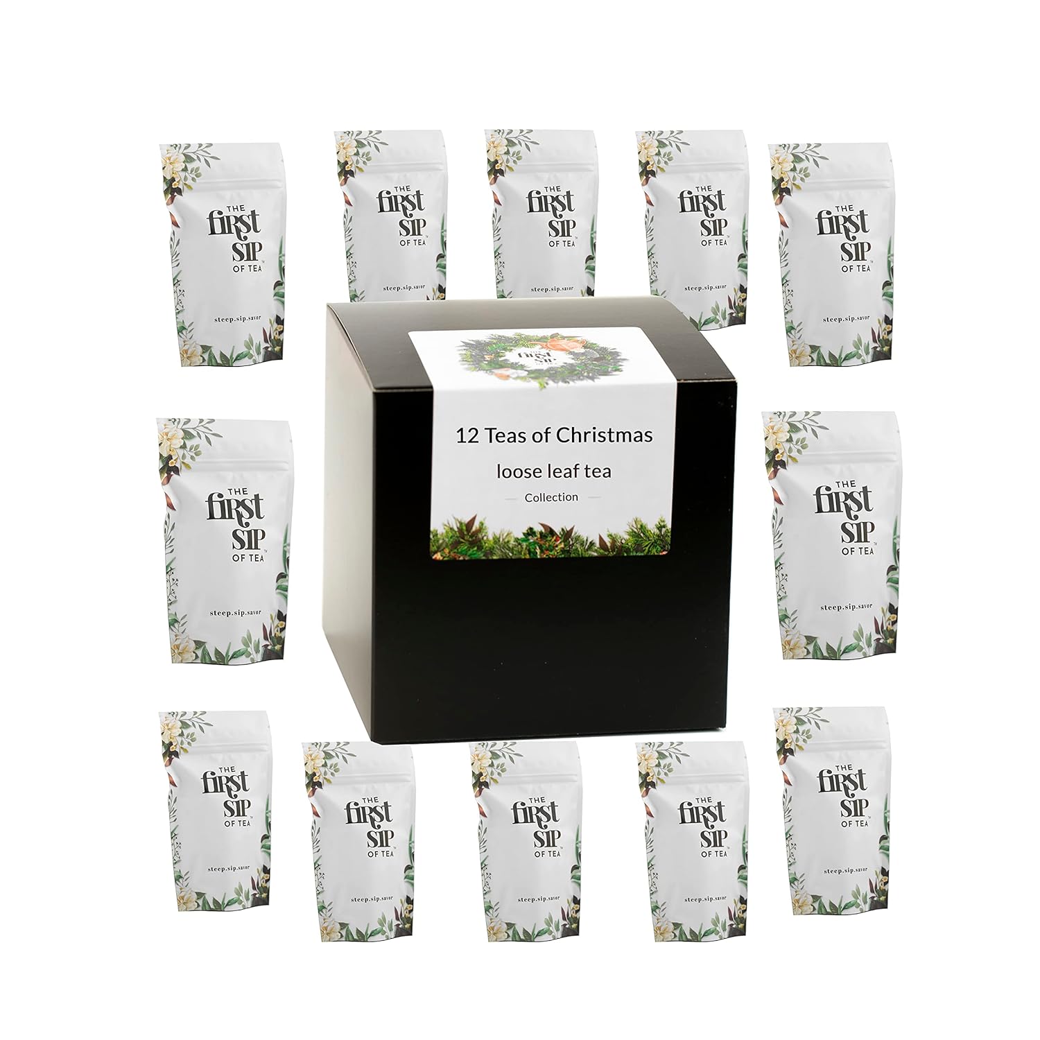 12 Tea Collection Gift Pack Assorted Loose Leaf Tea Box