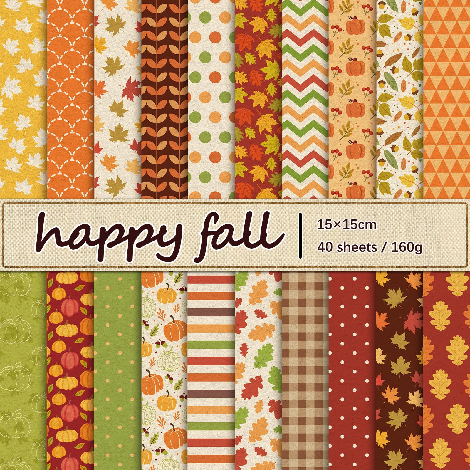 Amazon.com : Whaline 40 Pcs Fall Pattern Paper Autumn Leaves