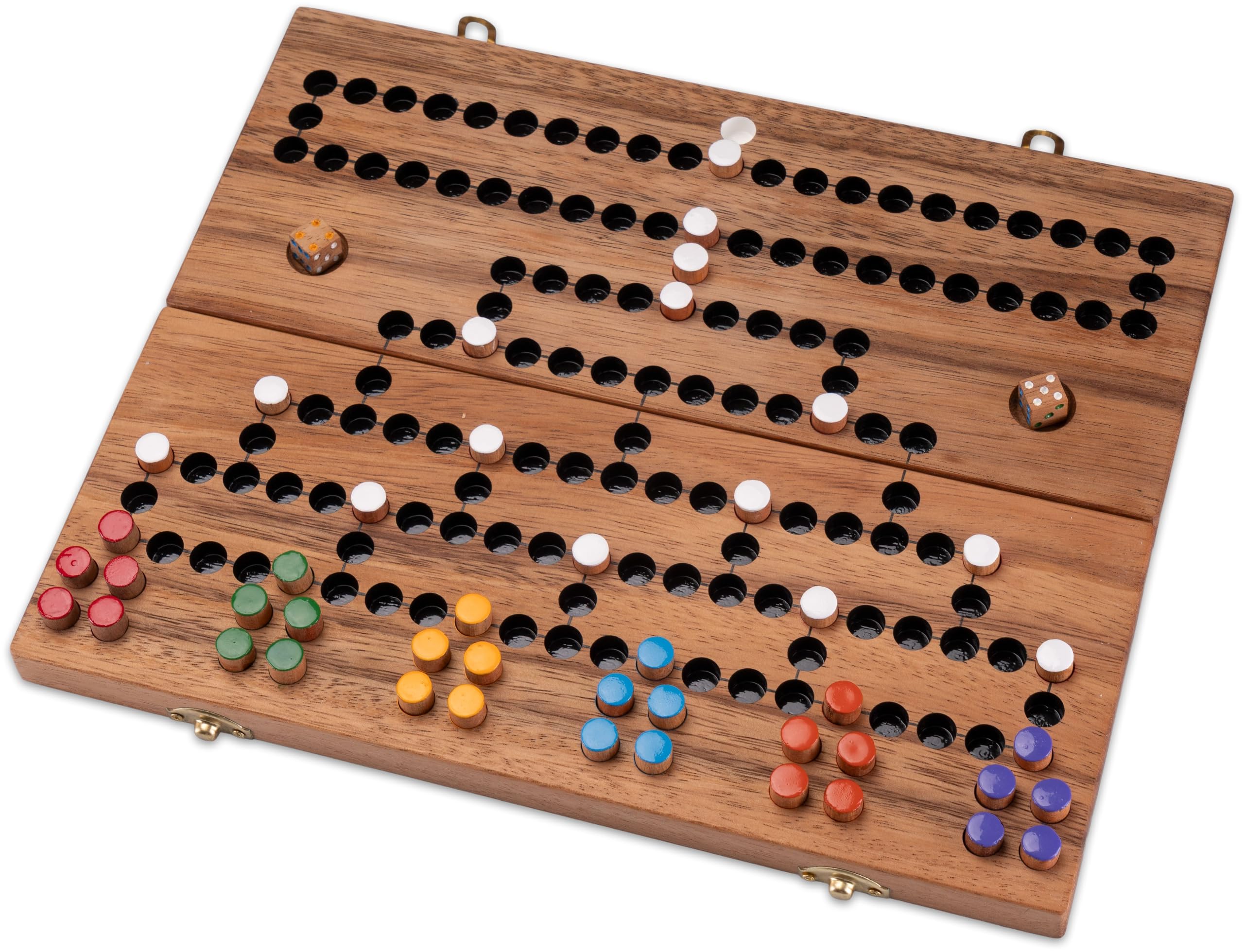 LOGOPLAY Blocus pour 2 à 6 joueurs avec fermeture en métal - Plateau de jeu 26 x 33 cm pliable