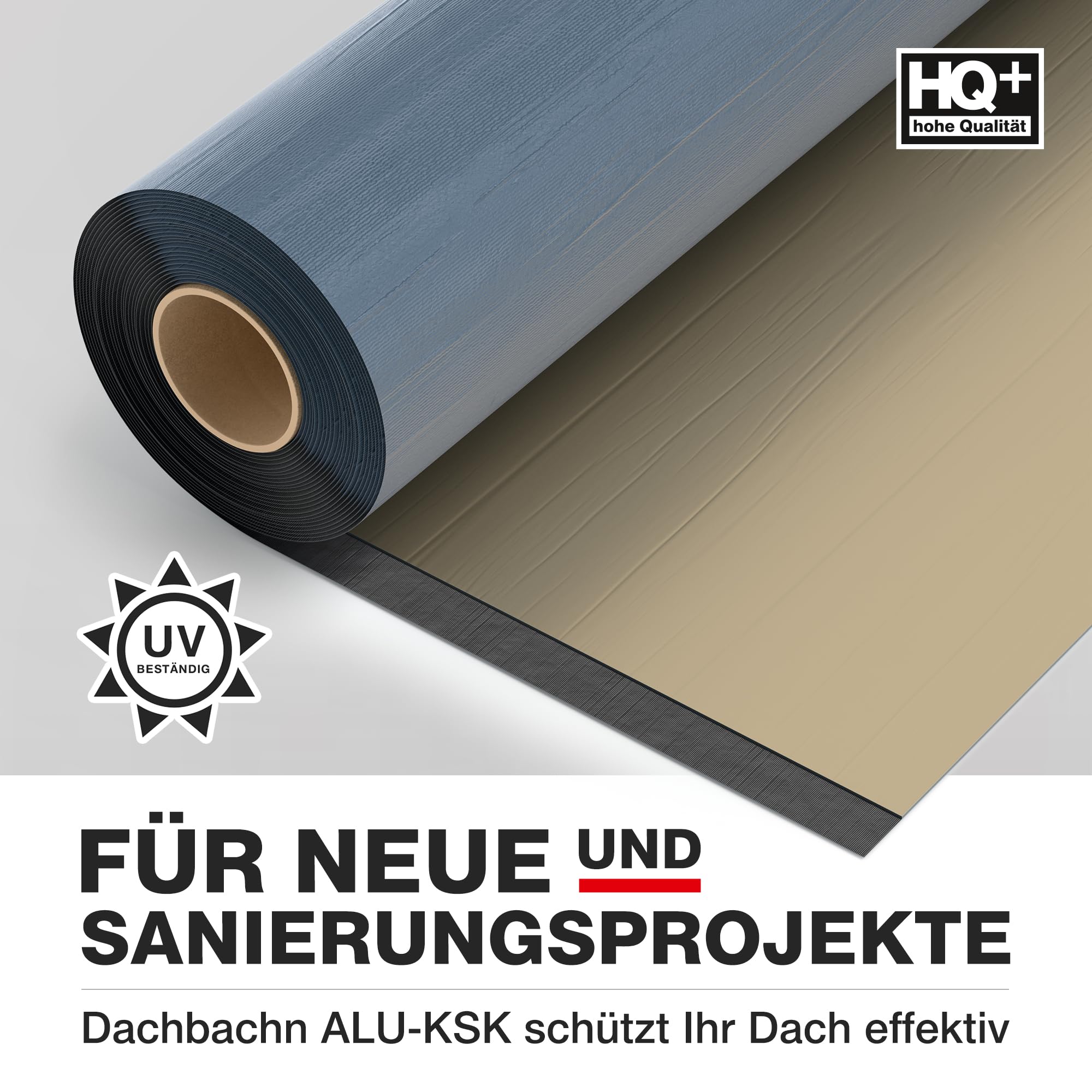 Isolbau KSK Dachbahn Dichtfolie Selbstklebend RAL 7013 Dunkelgrau Bitumendachbahn 5 m² Rolle Kaltselbstklebebahn