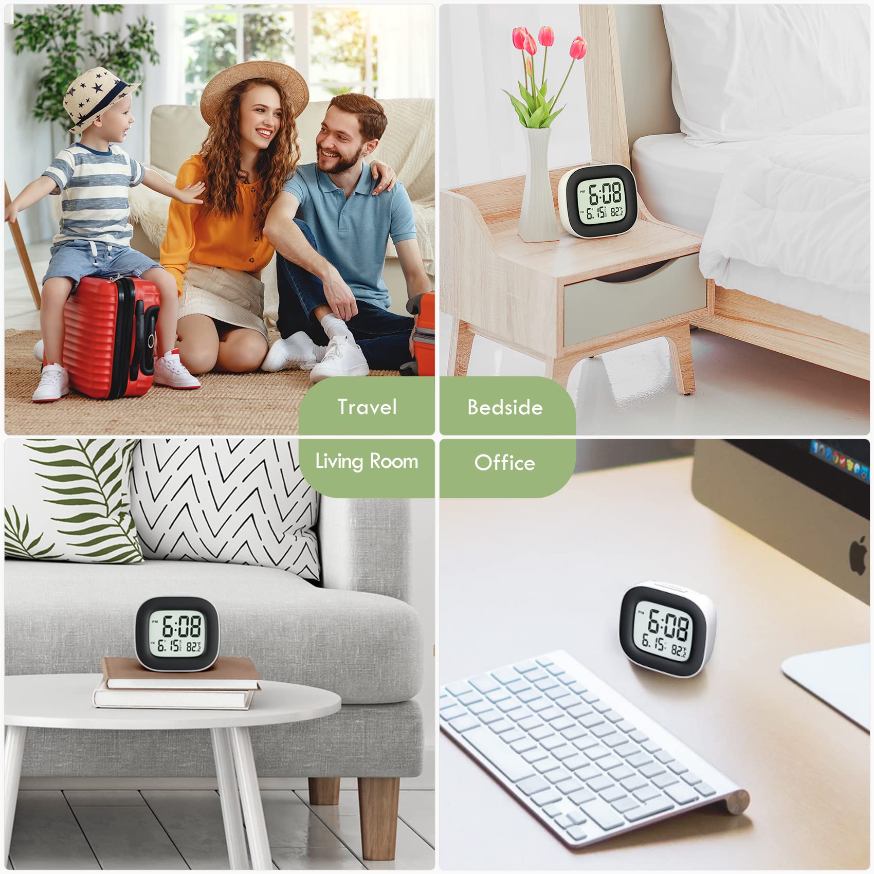 Buy Digital Alarm Clock, Small Travel Alarm Clock, Load Alarm Clock for