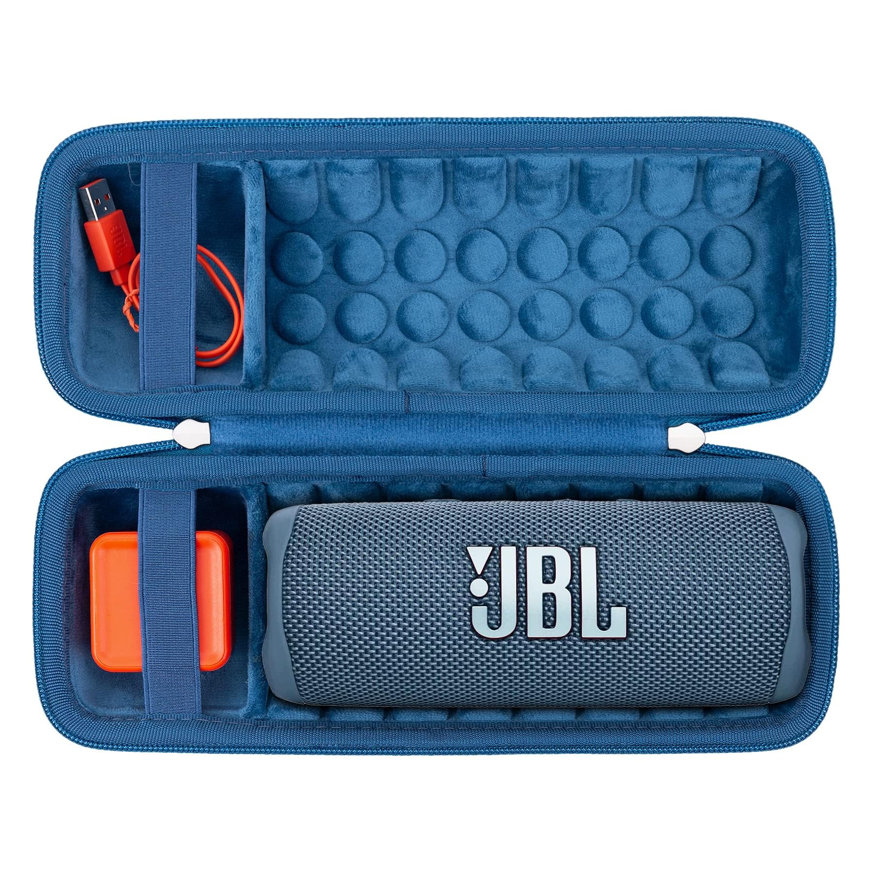 Khanka para JBL Flip 7 / Flip 6 Funda rígida de Viaje Impermeable para Altavoz Bluetooth portátil, Solo Funda (Azul)