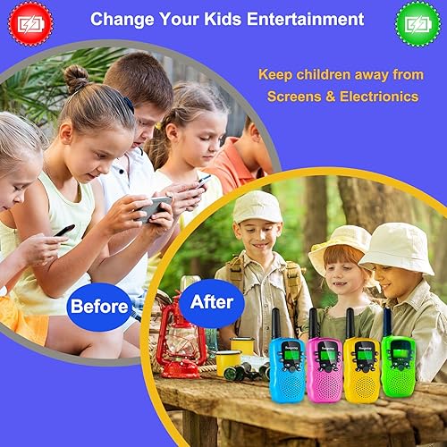 Miniatura 6 de SOOPOTAY Walkie Talkies recargables para niños, paquete de 2 unidades de larga distancia