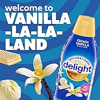 Vista 158 de International Delight Crema de café, caramelo macchiato, crema saborizada refrigerada, botella de 32 onzas líquidas