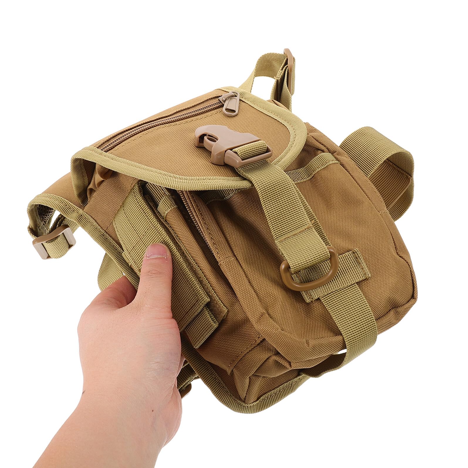 Torba Udowa Motocyklowa Męska Wodoodporna z Wieloma Kieszeniami Biodrowy Wytrzymały Materiał Jazdę Wędrówki i Aktywności Outdoor Kolorze Khaki