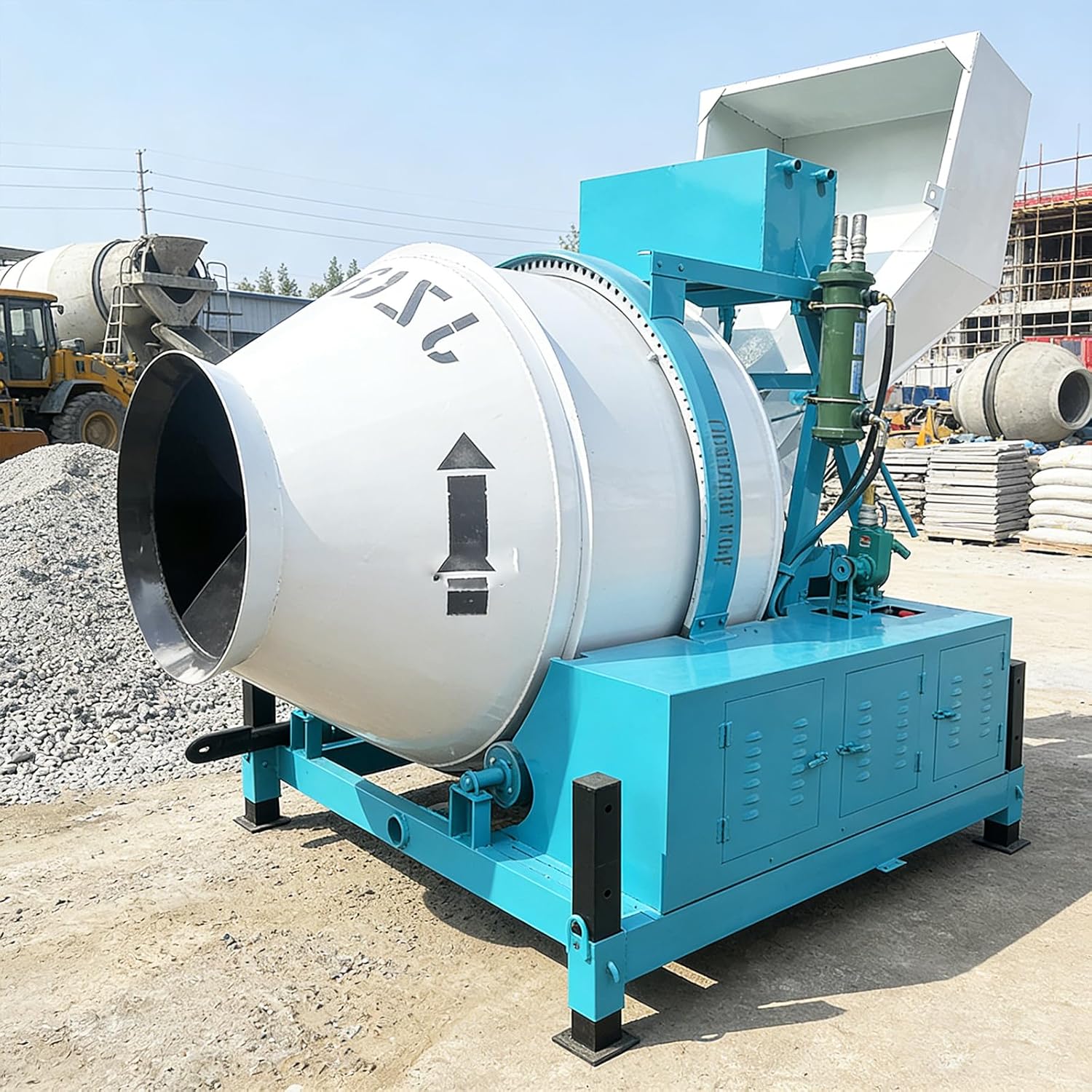 Heavy Duty Concrete Mixer Machine Electric Cement Mixer – Reinforced Drum Concrete Mixer for Job Site