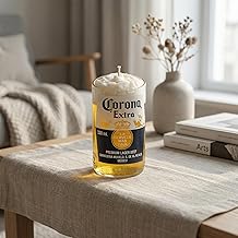 Corona Beer Inspired Zesty Lime Scented Soy Wax Candle – Citrus Fresh Handmade Decorative Drink Candle | Tangy Lime Aroma Home Fragrance Gift for Men Living Room Bar Décor