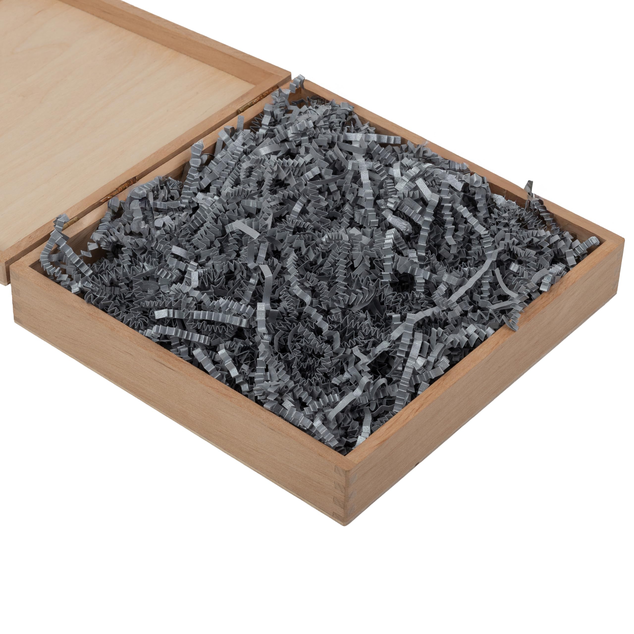 Relleno de papel metálico plateado de 1 kg – Material de embalaje biodegradable, ideal como relleno decorativo para cajas de regalo y cestas de regalo, así como como material de relleno para paquetes