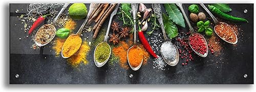 Miniatura 10 de Epic Art 'Spicy World II' por Epic Portfolio, arte de pared de vidrio acrílico, 48 x 16 pulgadas