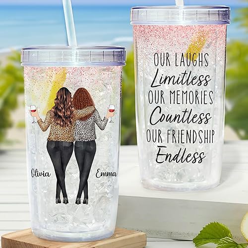 Miniatura 4 de Macorner Lata de vidrio transparente con foto personalizada, To My Daughter Whisper Back I Am The Storm, regalos del día de la madre para hija de