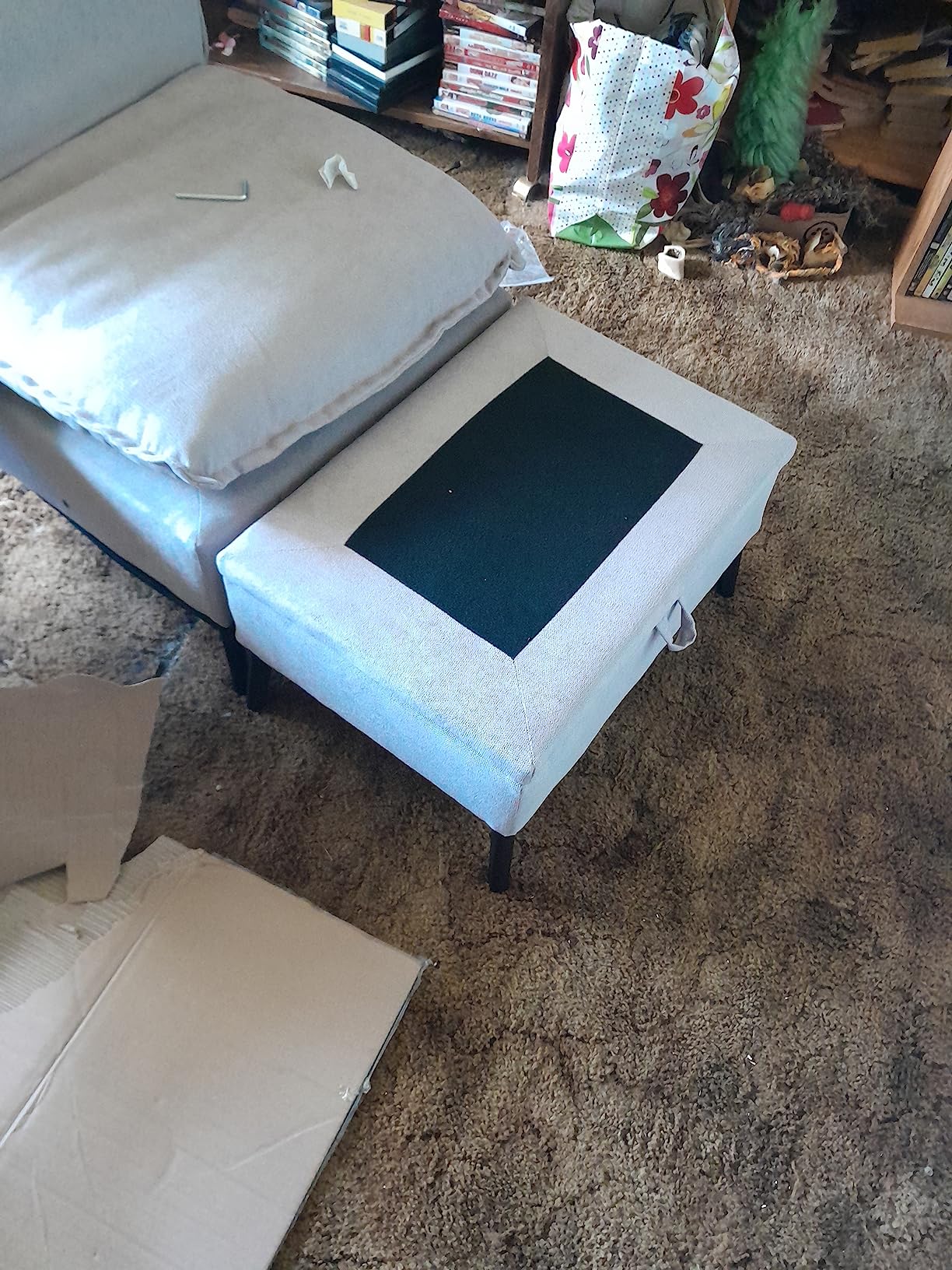 HCHAIRH Accent Chair with Storage Ottoman, Modern Armchair with Storage Ottoman and