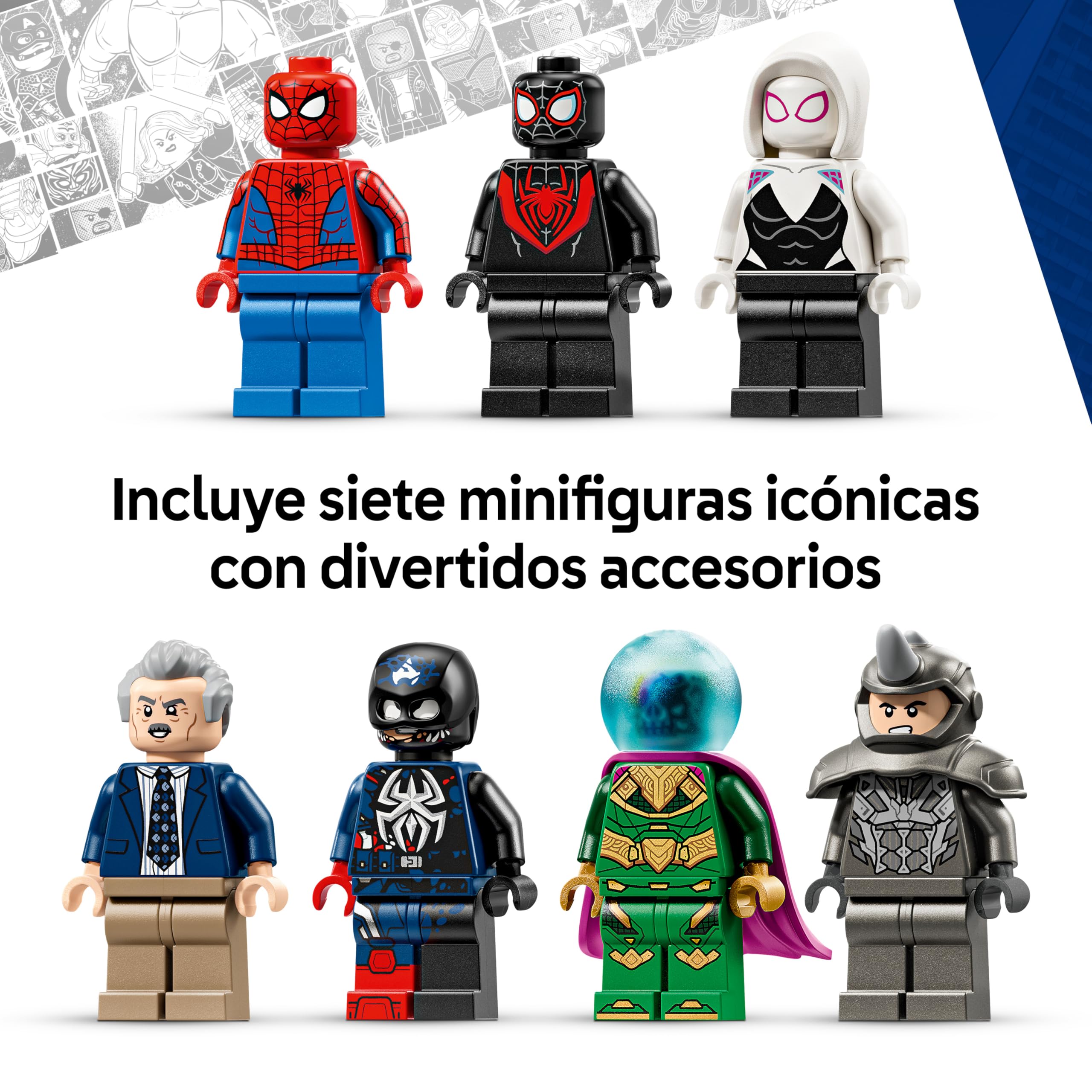 LEGO | Marvel Spider-Man vs. Mysterio: El Daily Bugle - Superhéroe de Juguete con Figura de Acción Meca y 7 Minifiguras - Regalo de Cumpleaños para Niños de 10+ Años y Fans de Las Películas - 76342