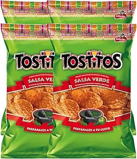 Tostitos Salsa Verde Flavored Tortilla Chips To Dip Snack Care Package for College, Military, Sports 12.5 Oz (4)