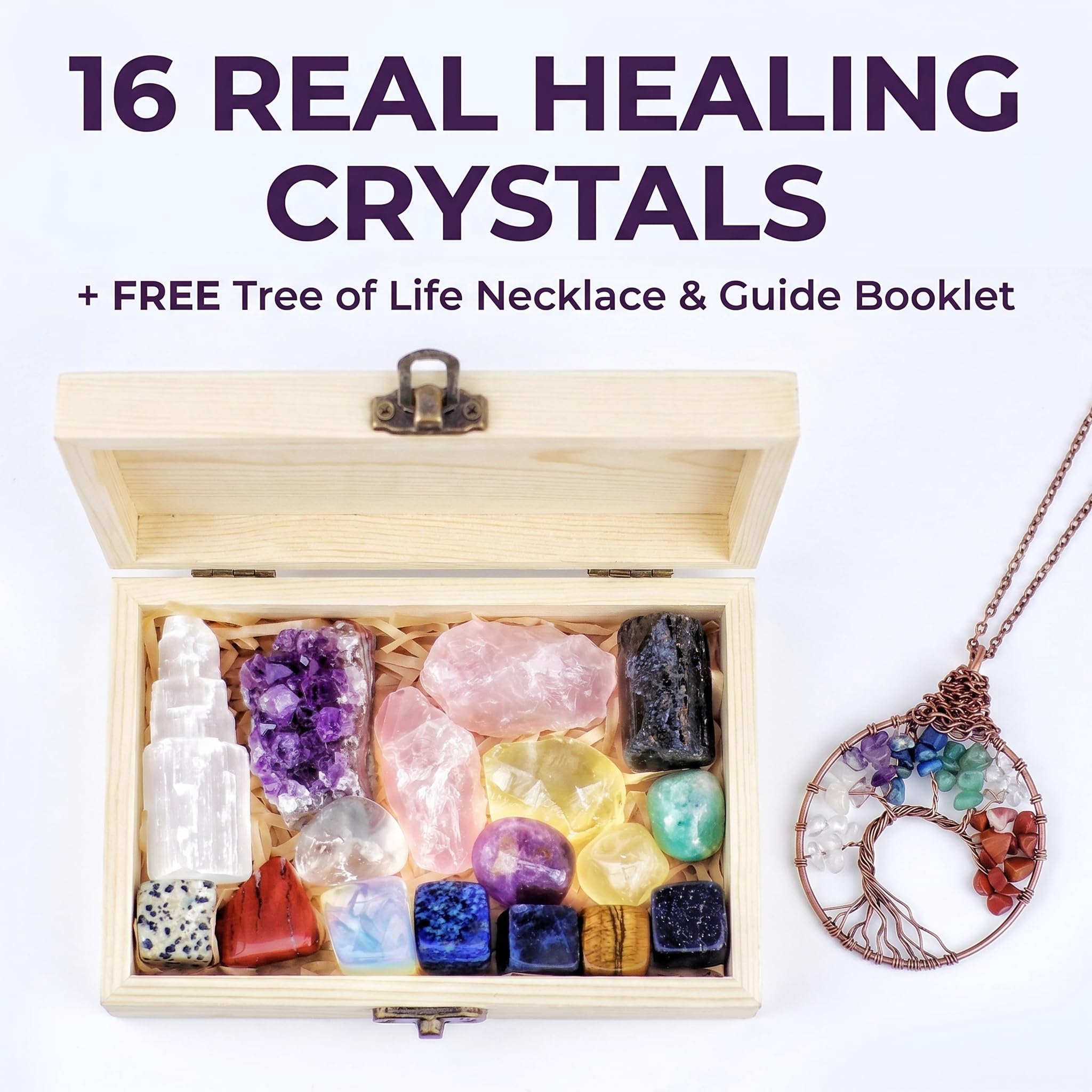Amazon.com: AtPerry's Healing Crystals Set - 16 Real Chakra