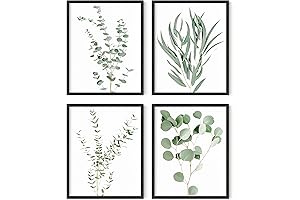 HAUS AND HUES Botanical Plant Wall Art Prints: Elevate Your Space with Vibrant Leaf Pictures