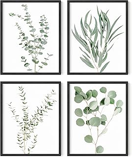 HAUS AND HUES Botanical Plant Wall Art Prints - Set of 4 Plant Decor Pri...