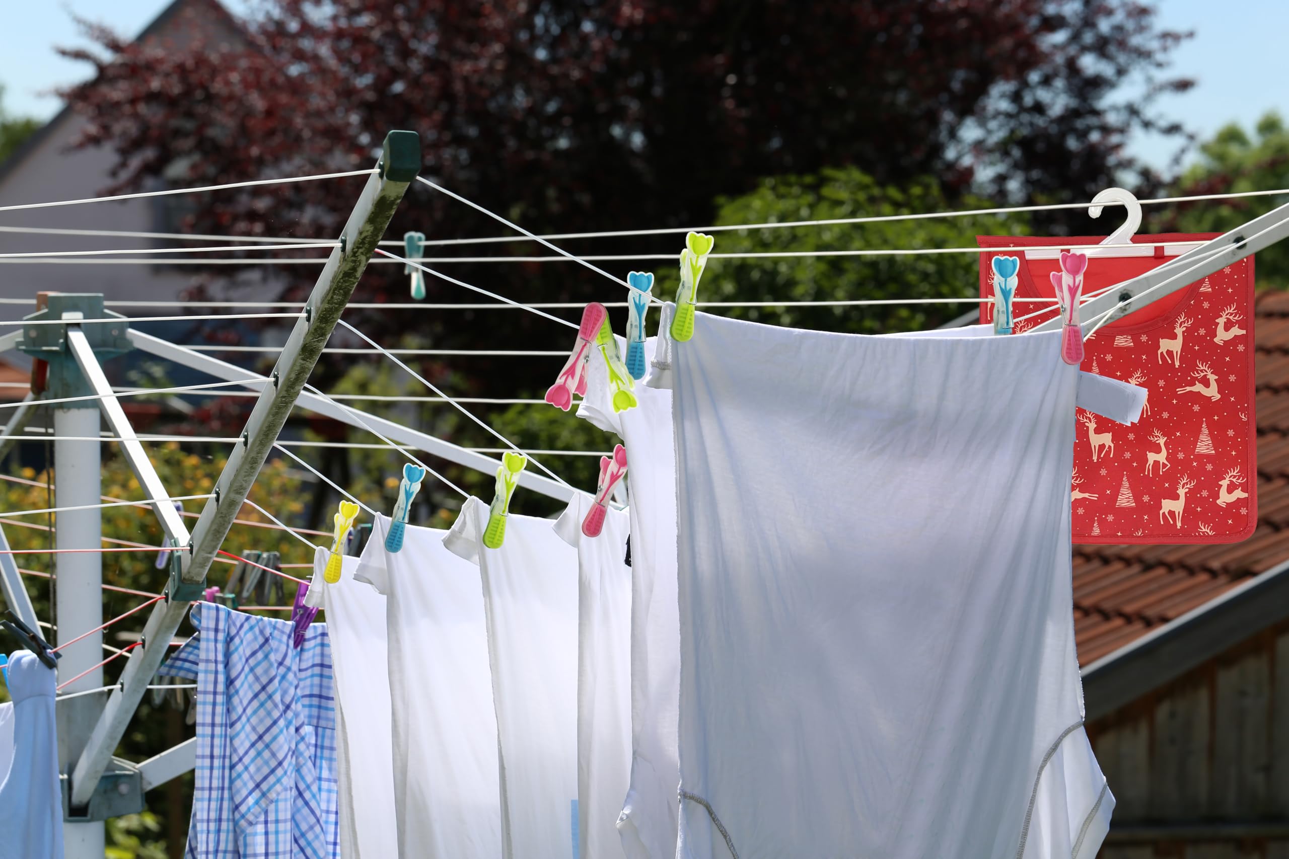 24 Mollette Per Bucato Con Impugnatura Morbida - Multicolore, Antiscivolo E Resistenti - Foto 8