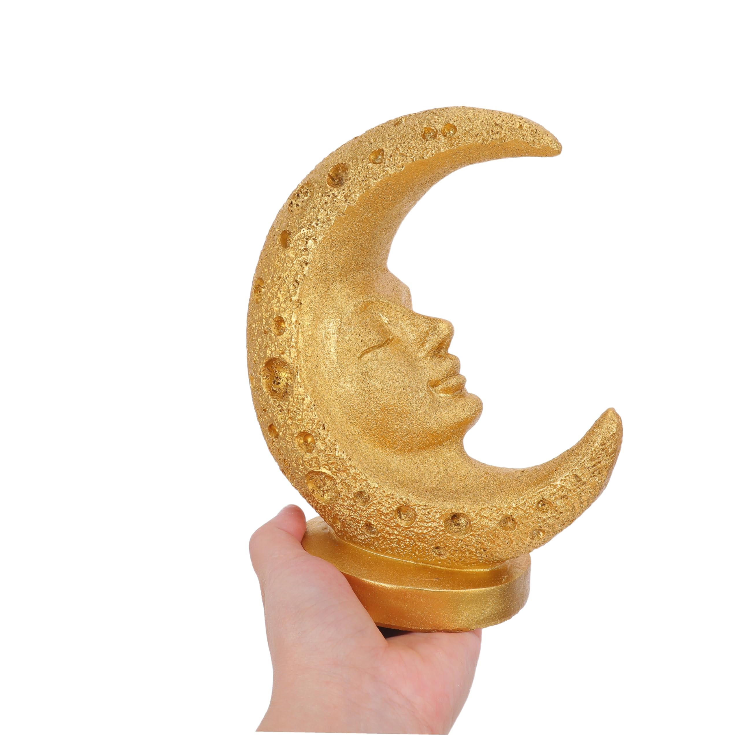 Alipis Statua Decorativa in Resina Dorata per Eid Mubarak Centrotavola per Ramadan e Decorazione da Tavolo per la Casa Ornamento Lunare Mubarak per Festa Islamica e Domestico