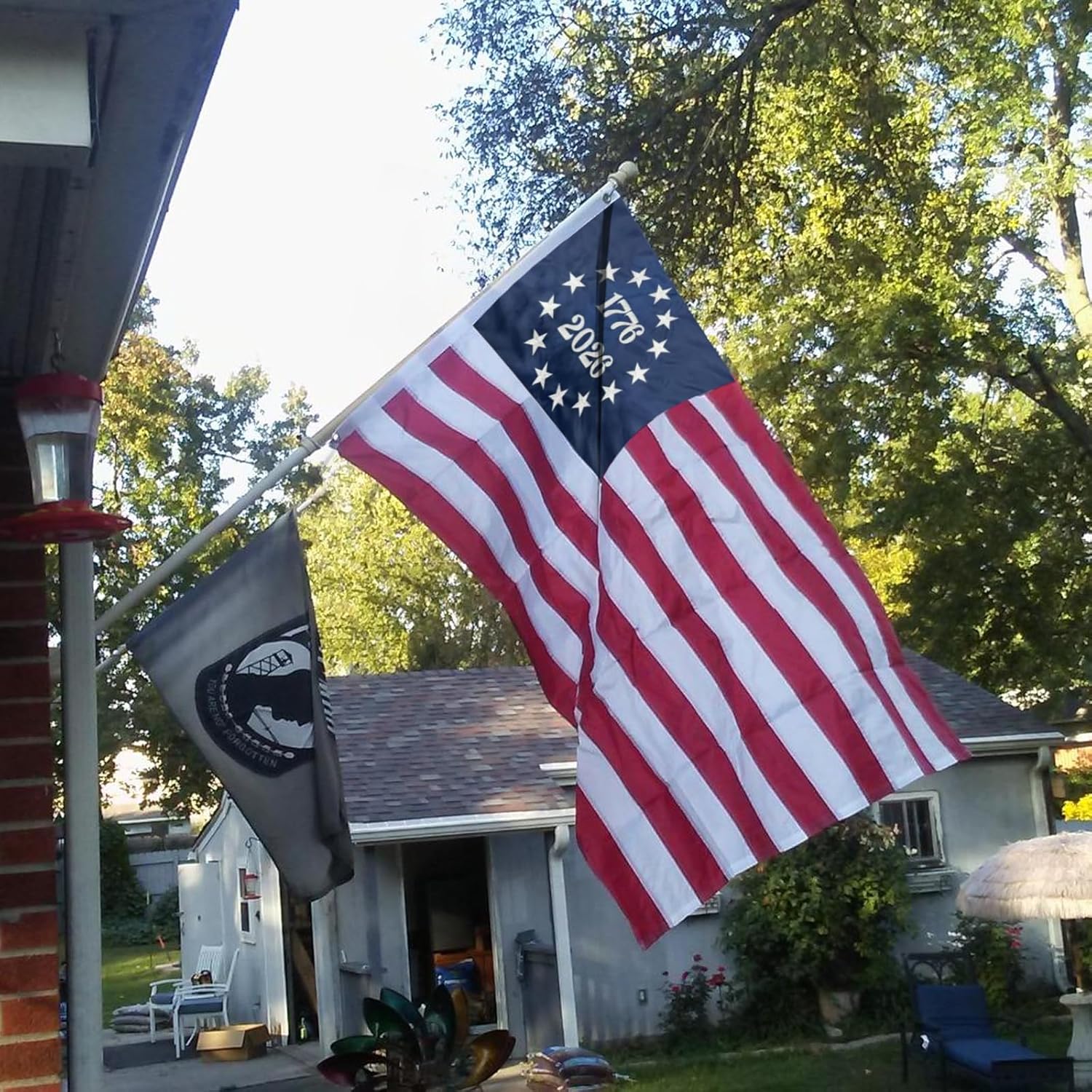 Betsy Ross Flag 1776-2026, USA 250th Anniversary Embroidered Flag, 3x5 ft USA Embroidered Outdoor Flags, 250 Year American Flag Heavy Duty with 2 Brass Grommets - Image 6