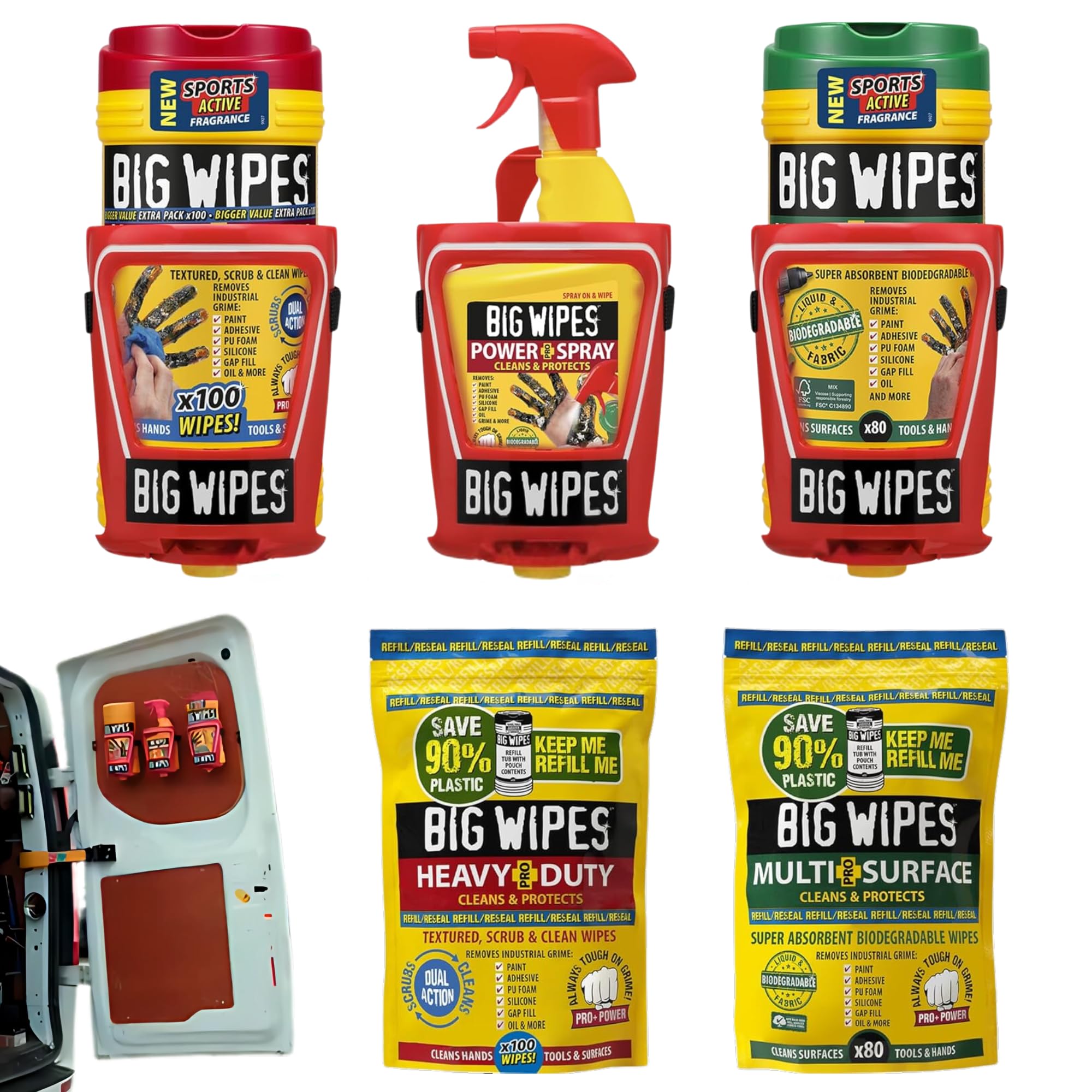 Big Wipes Van System - All-in-One Reinigungssystem Für Handwerker