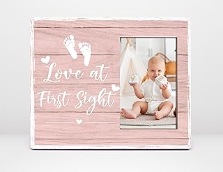 Orchroma Baby Picture Frame,Love at First Sight Picture Frame,Gifts for Baby Shower,Newborn Remembrance Gift,Babys Keepsake Gift For Expecting Parents,First Time Mom Gifts,4” x6” Photo