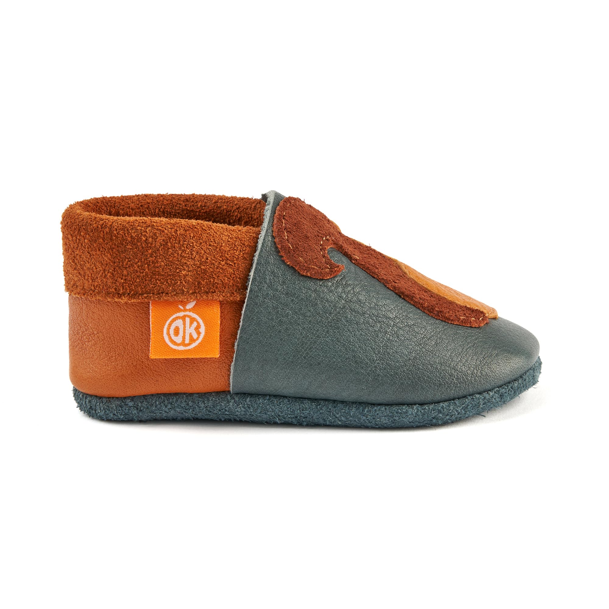 Bio-Leder Kinder-Hausschuhe – Softsohle Krabbelschuhe & Lauflernschuhe mit Tiermotiven, Öko-Lederpuschen Handmade in Germany für Babys & Kinder