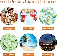 Vista 2 de Summer Essential Oils for Diffusers for Home, MitFlor Fragrance Oil Set, Soap & Candle Making Scents, 6x10ml with Ocean, Midsummer Night, Pineapple