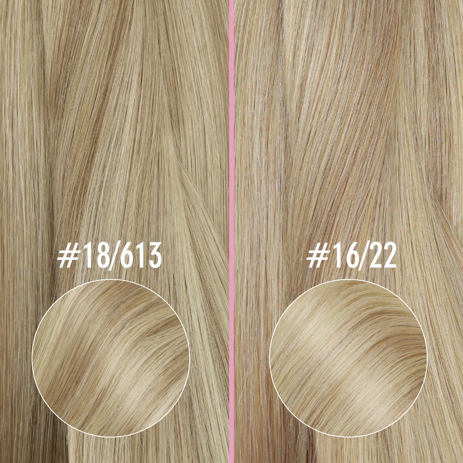 YoungSee Nano Beads Hair Extensions Blonde 14inch Nano Hair Extensions Warm Ash Blonde Highlights Bleach Blonde Nano Ring Hair Extension Highlight for Women Cold Fusion 50g Short Straight 50s — view 8