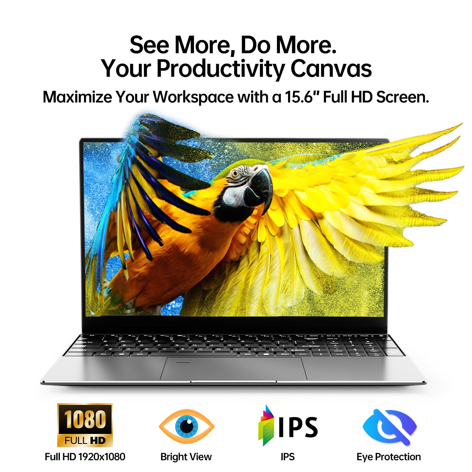 Amazon.co.jp: 2026年最新15.6インチノートパソコン Win 11 Pro、1080p