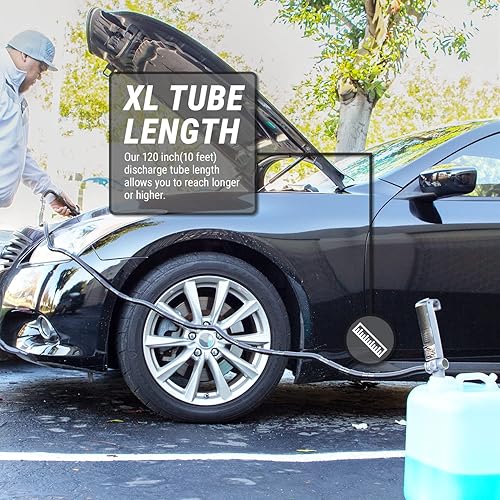 Miniatura 3 de TERA PUMP Bomba química de barril de 20 galones (2 pilas D), toma telescópica, manguera de 10 pies para metanol, etanol, DEF, disolventes suaves,