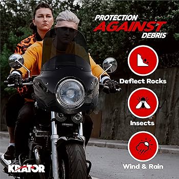 HERE COMES THE SUN φ250mm Dakchor 8 inch Green Wave Windshield Windscreen for Harley