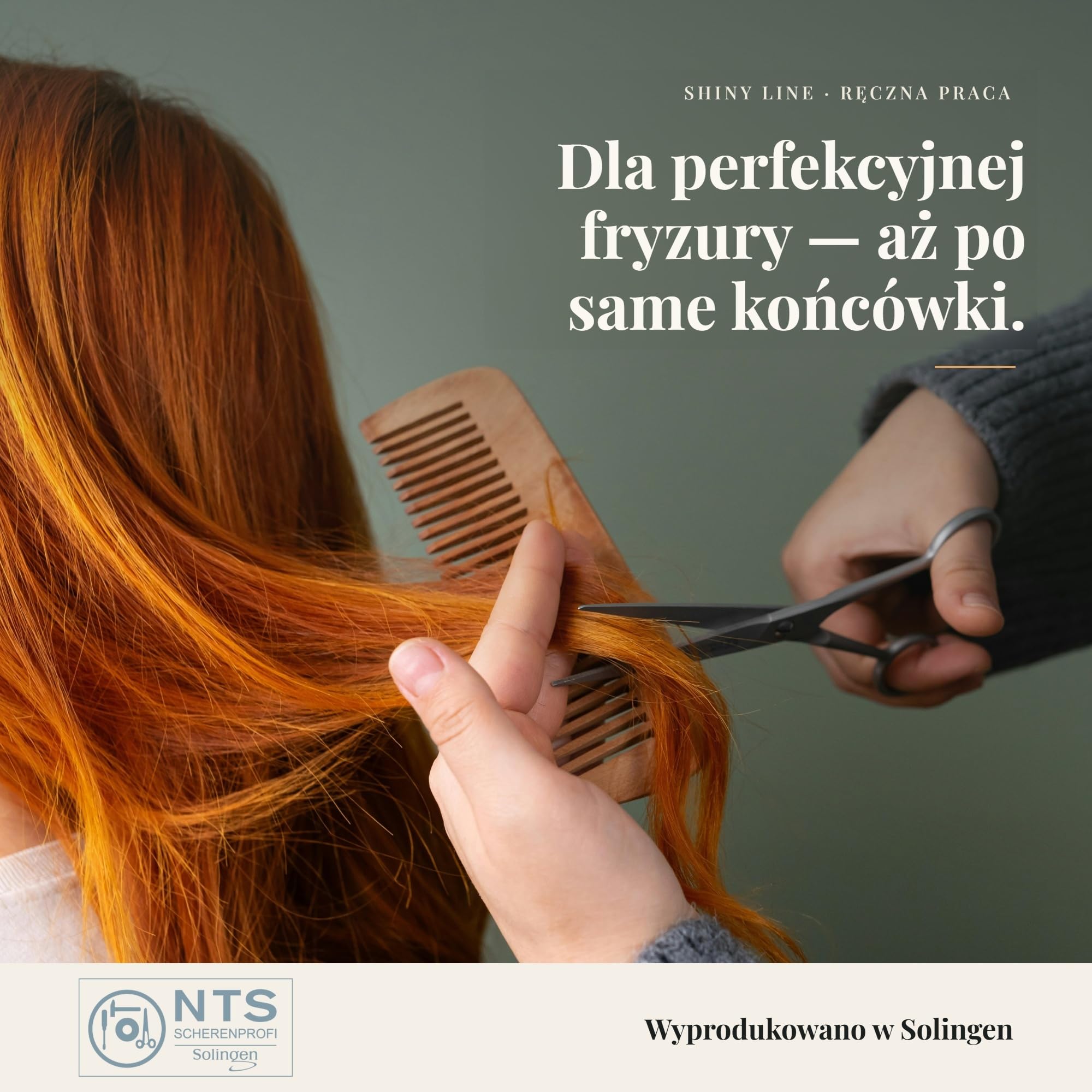 Shiny Line nożyczki fryzjerskie | profesjonalne nożyczki do włosów | polerowane na wysoki połysk | mikroząbkowane | wyprodukowano w Solingen | 15,3 cm = 6,0"