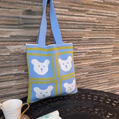 Miniatura 6 de Kawaii - Bolsas de mano de ganchillo, bolsa de mano estética para mujer, bolsa de mano estética Y2k, cosas preparadas