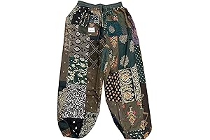 SAHIBA Handicraft India® Women's Patchwork Yoga Harem Pants - Comfy Boho Maternity Palazzo PJ