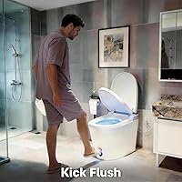 Vista 4 de VANCOCO - Inodoros inteligentes con bidé integrado, inodoros de una pieza con bidé de inodoro, inodoros inteligentes y bidés con luz nocturna