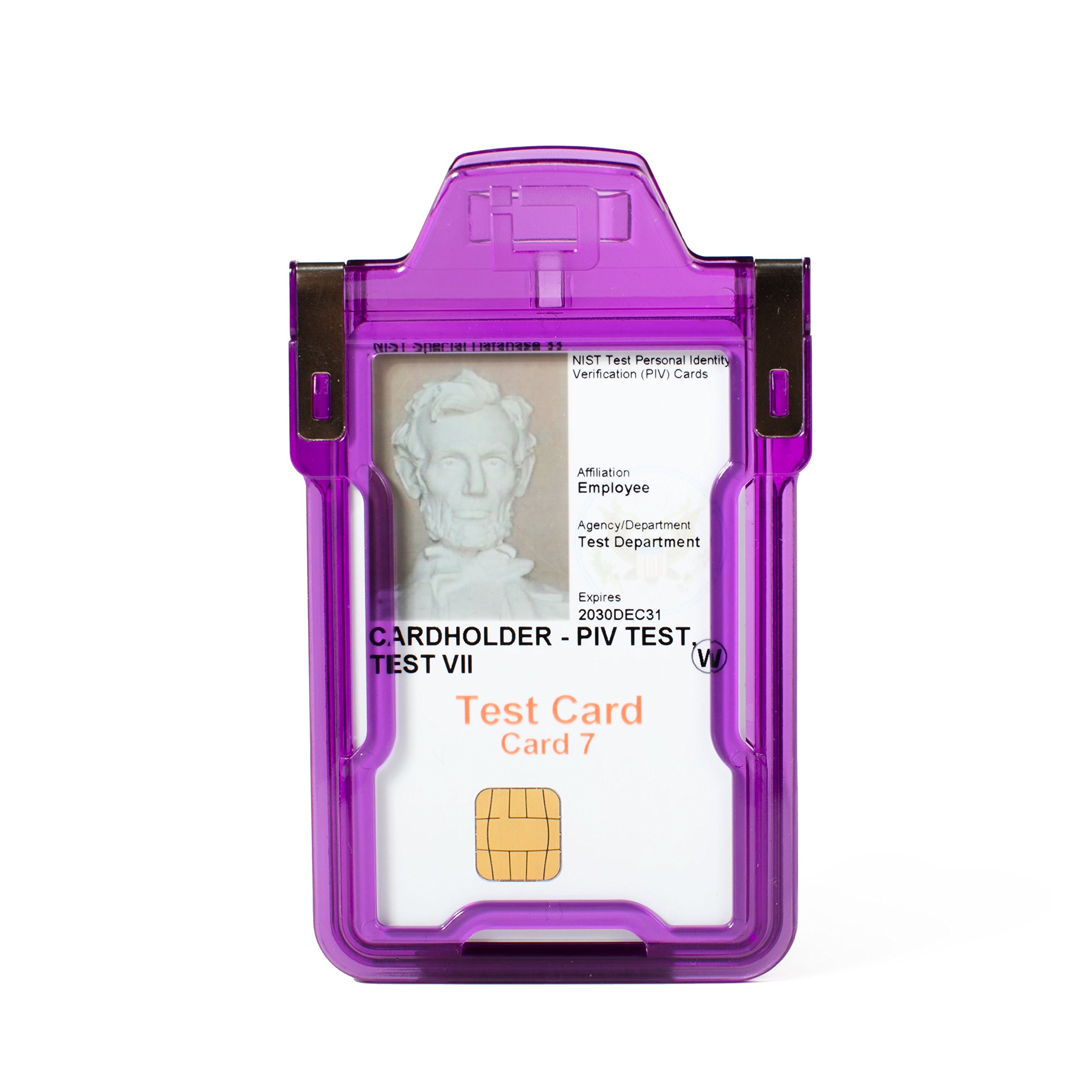 Identity Stronghold Secure Badge Holder Classic, Purple (IDSH1004-001B-pur)