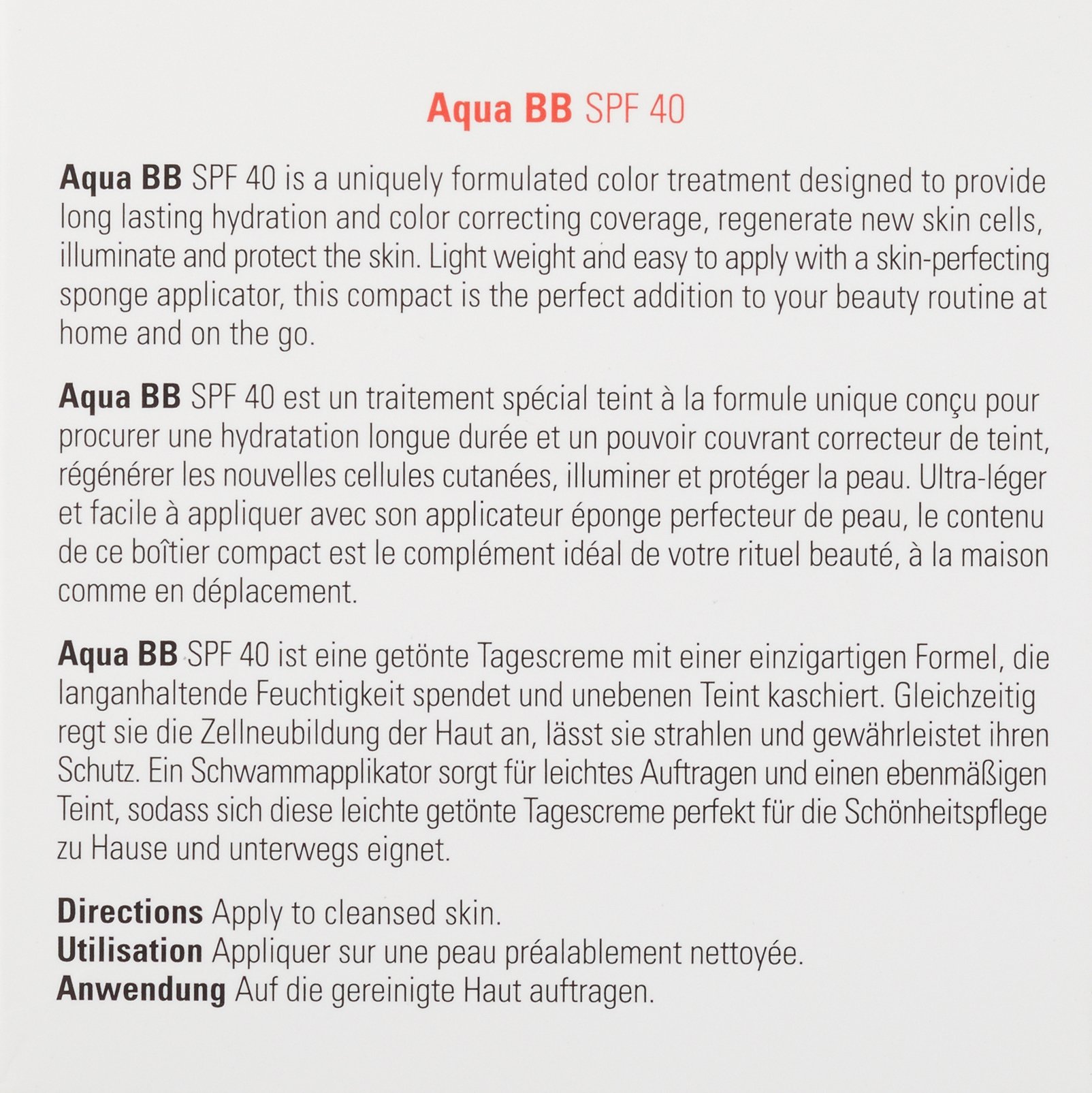 3LAB Aqua BB SPF 40 Gesichtscreme Dark 3, 28 ml
