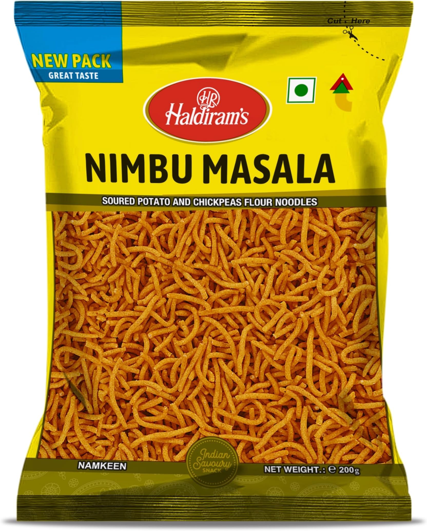 Haldiram's Nimbu Masala 200g | All Time Favourite | Perfect Tea-Time | Ready to Eat | Crispy & Light Snacks | Spicy Tadka | Indian Namkeen | Snacks & Savouries