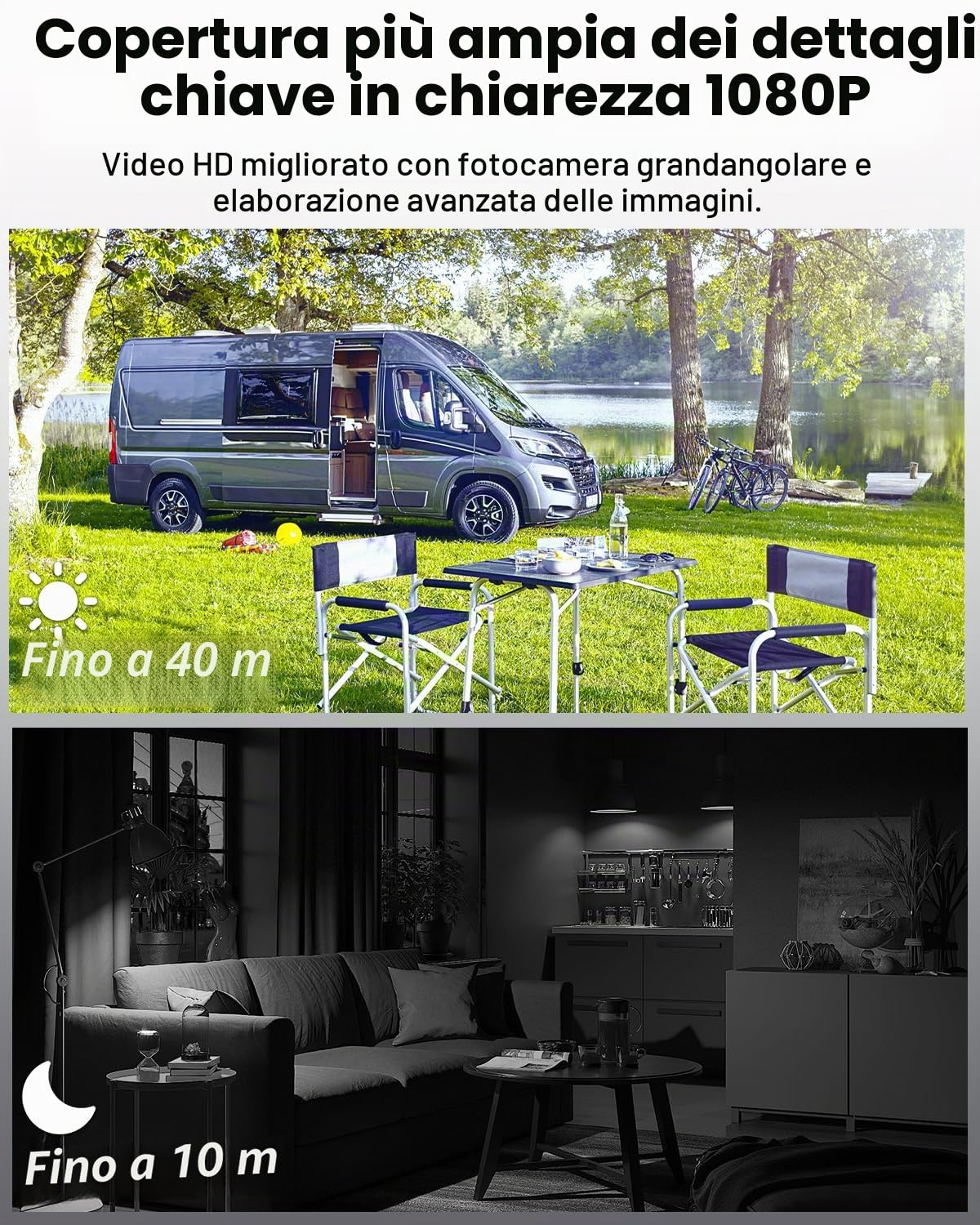 UCOCARE Telecamera con SIM 4G da Interno, Mini Telecamera 4G Senza WiFi | Batteria 5200mAh, AI Rilevamento Movimento, Visione 160°, Visione Notturna, FHD 2K Portatile per Auto, Campeggio e Viaggi