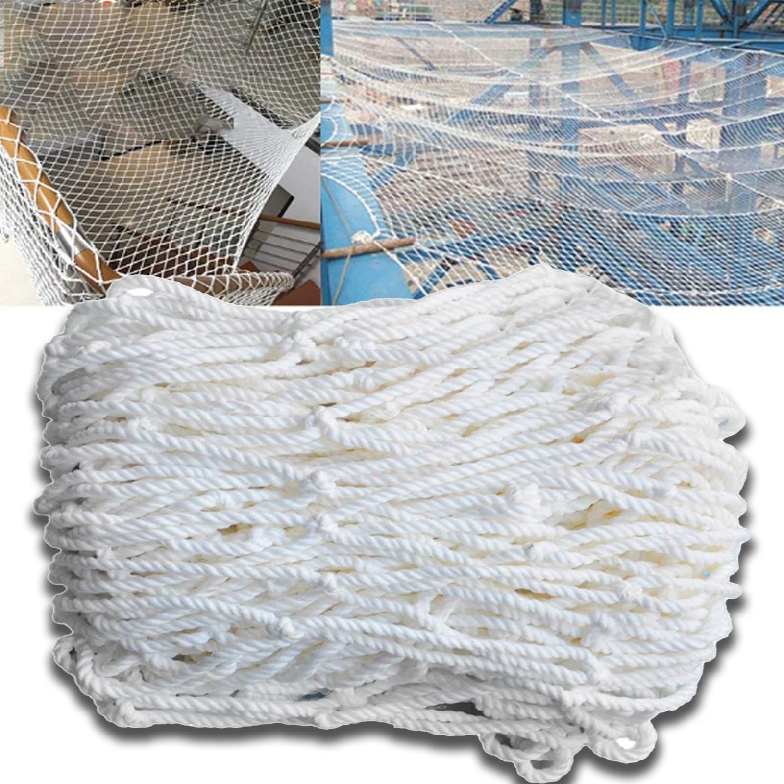 Lwjsocp Safety Rope Netting Fence, 20X23ft Indoor Decorative Climbing Cargo Net, Tree House Playground Safety Net - 1Cm Rope For Child Protection And Fun