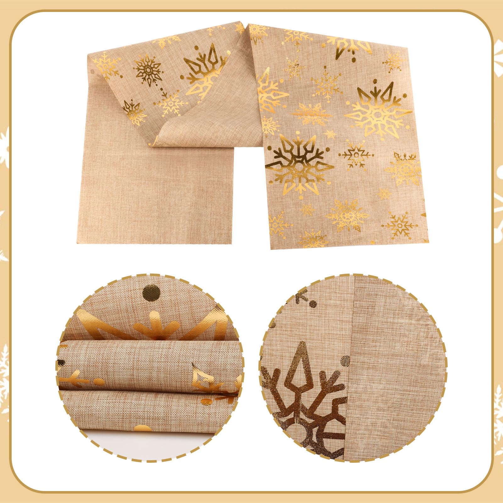 Lemicin Gold Christmas Table Runners - Image 3