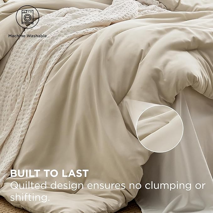 Boho Beige Bedding Set | 7-Piece Comforter Set for Cozy Nights