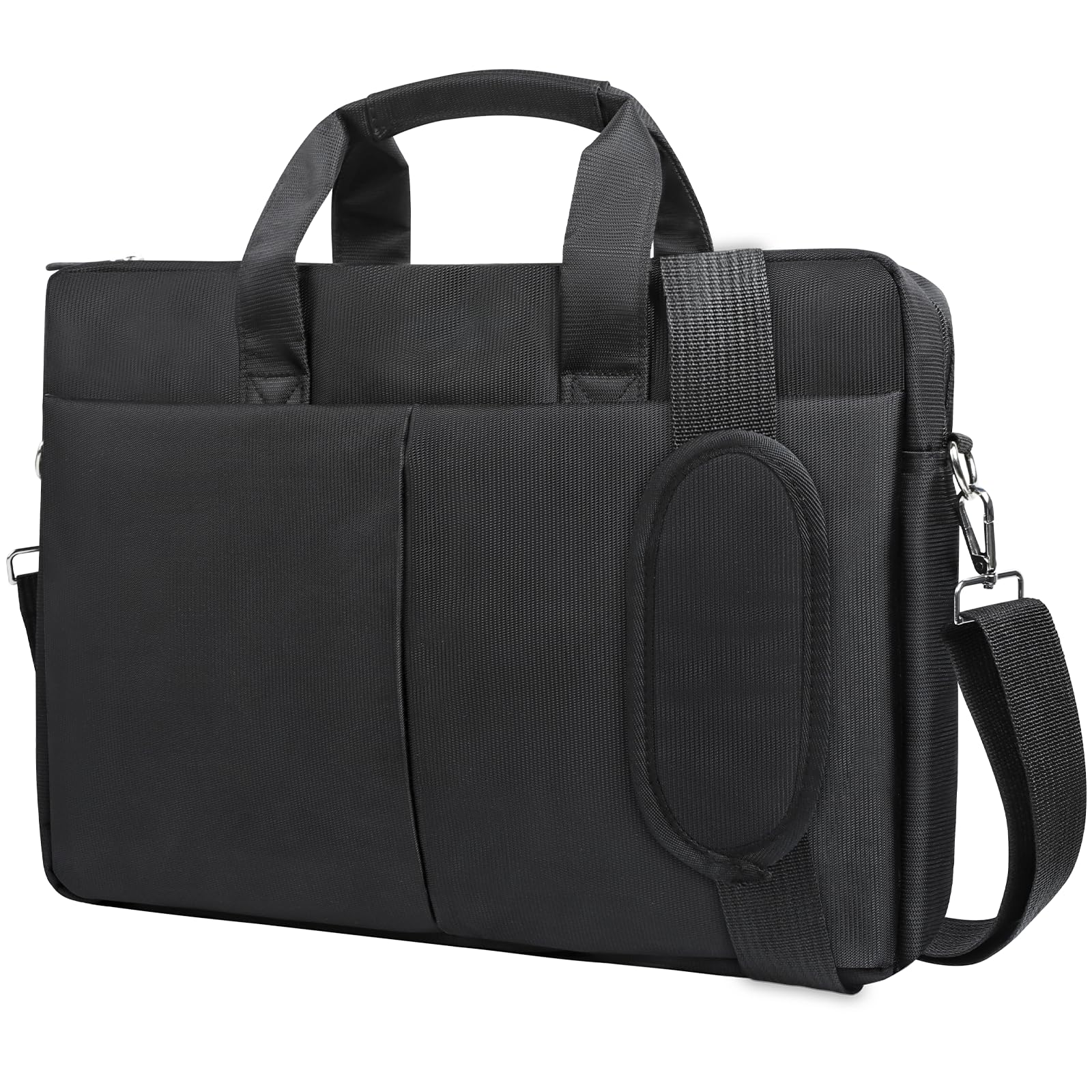 Cozary Borsa Porta PC 15, 15,6 e 16 Pollici, Porta PC Portatile, Custodia Computer Portatile, Impermeabile Borsa Messenger con Tracolla per Affari, Viaggi, Lavoro, Nera