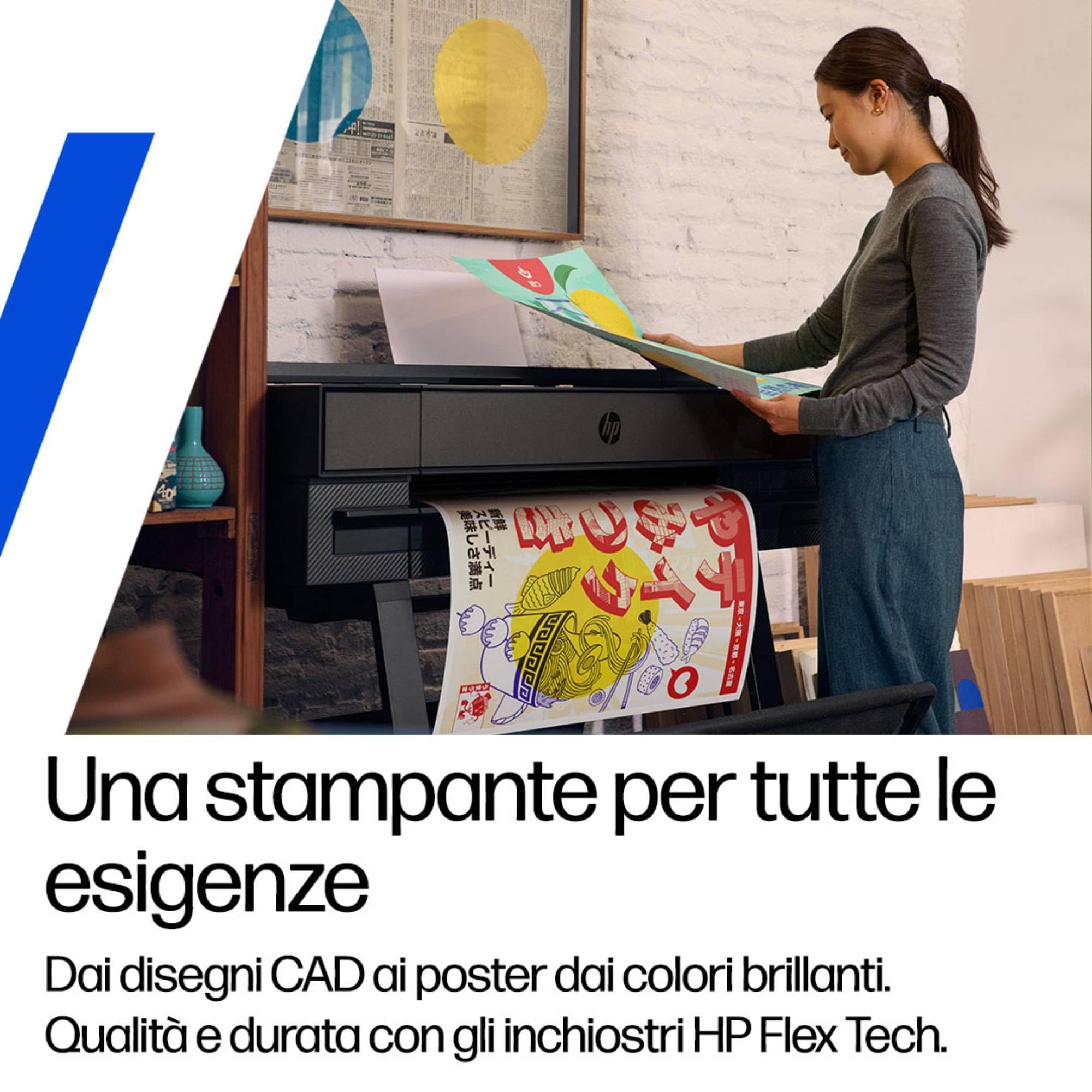 HP DesignJet T870, 61 cm (AM0X9A), Stampante grande formato, Plotter, Multi-formato A4–A1/D, Fino a 120 stampe A1/ora, Wi-Fi, Ethernet, USB, Flex Tech, garanzia 2 anni, Click, nero