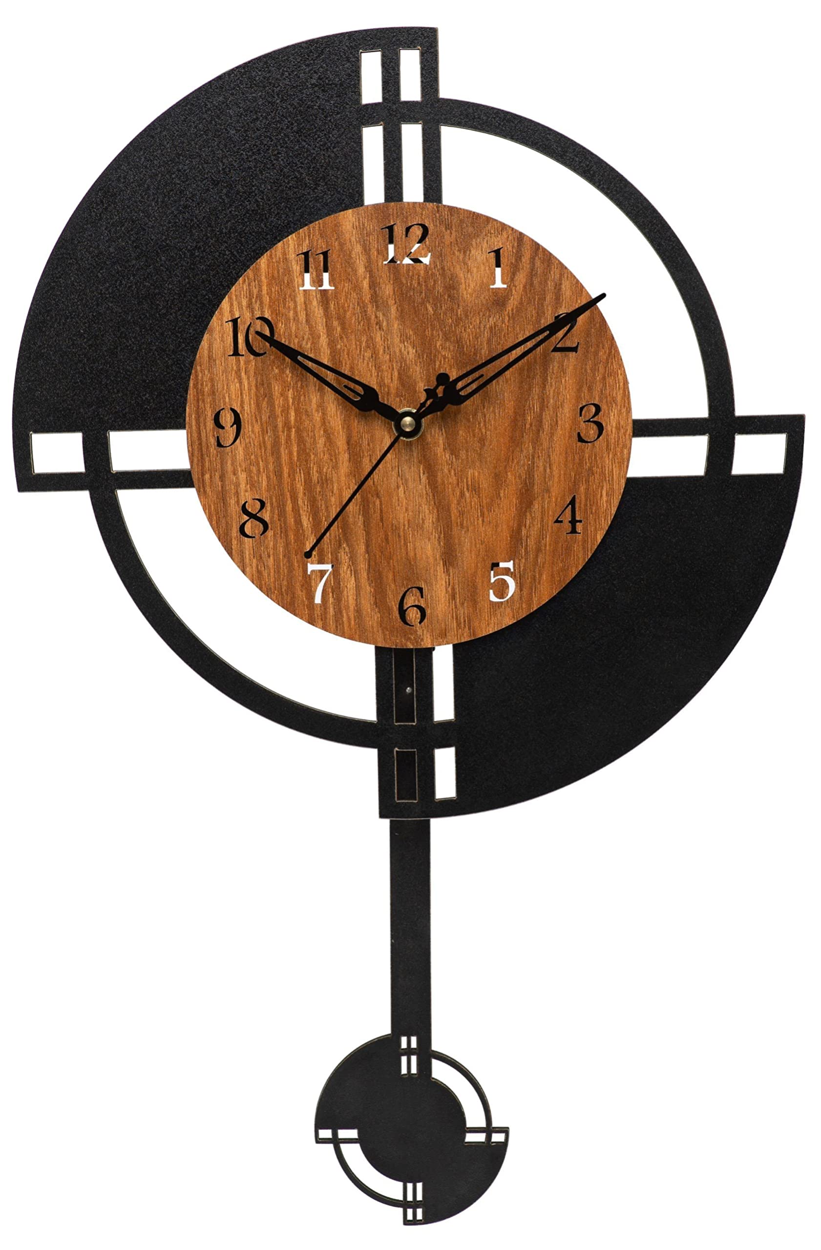 Estron Analog Latest Stylish New Models Wall Clock for Home Living Room Hall Bedroom (Size Height 29 CM X Width 41 CM)- Home Decor Medium Size Wall Clock 2006 MZC 01